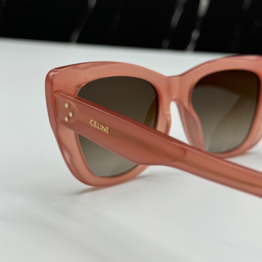 NEW CL40199I 74K CELINE PINK GREY CAT EYE WOMEN CELINE SUNGLASSES - Picture 6 of 10